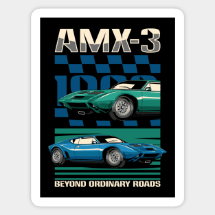 1969 AMC AMX/3 Racing Car Sticker